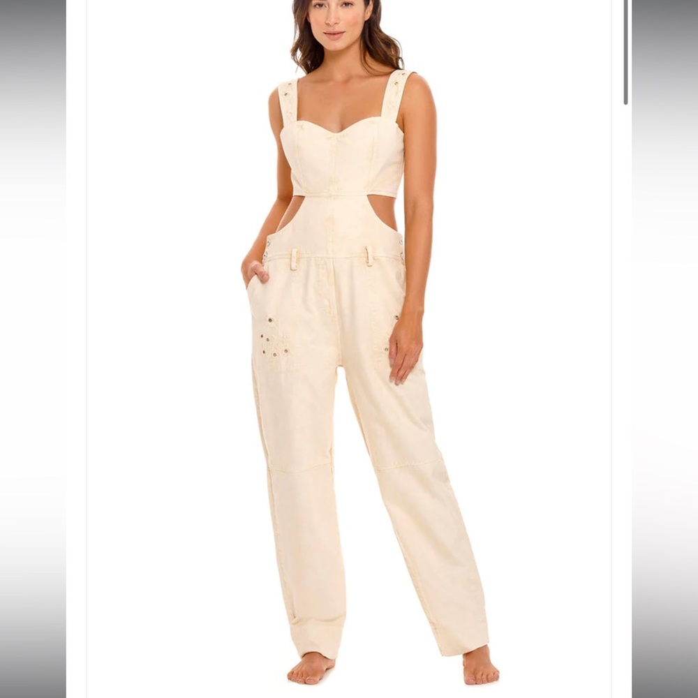 Agua Bendita Cream Jumpsuit